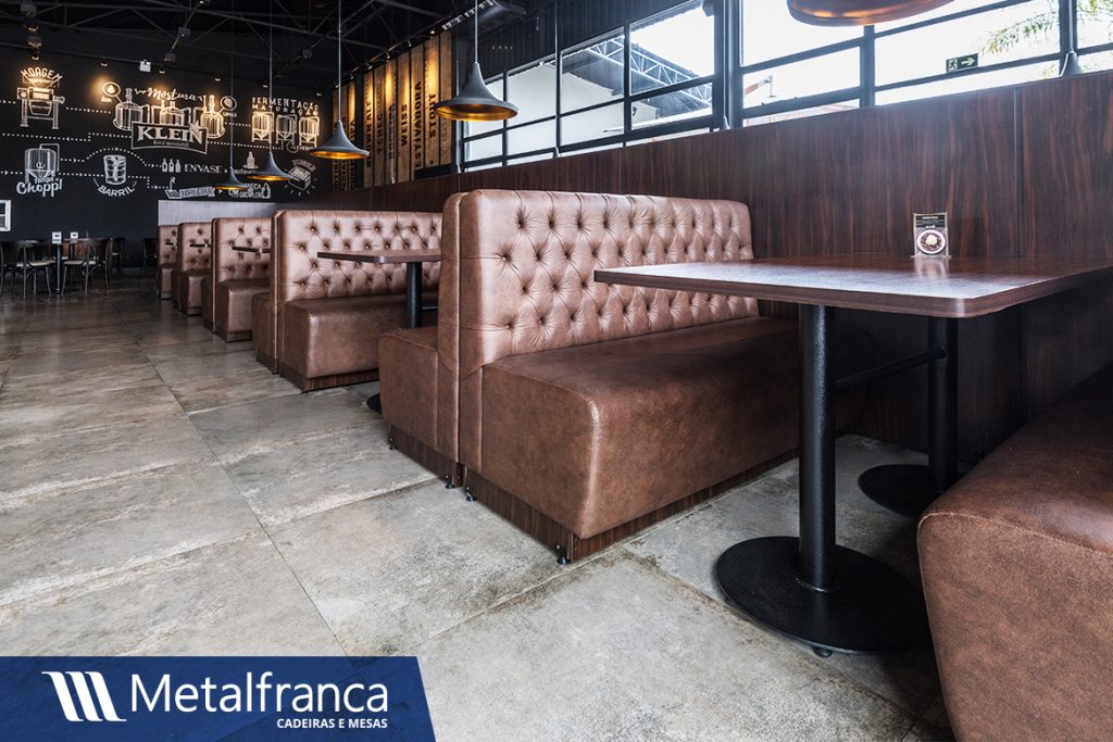 Booth para restaurante  Forte Comércio de Móveis de Decorações