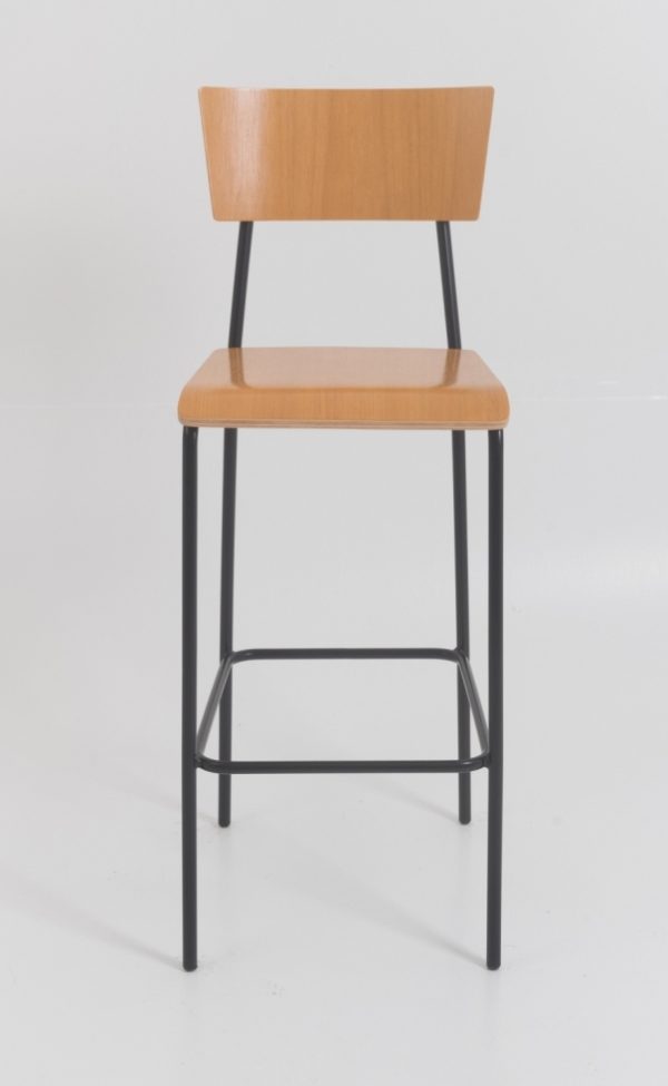 Banqueta Alta Estilo Industrial com Encosto - Udine